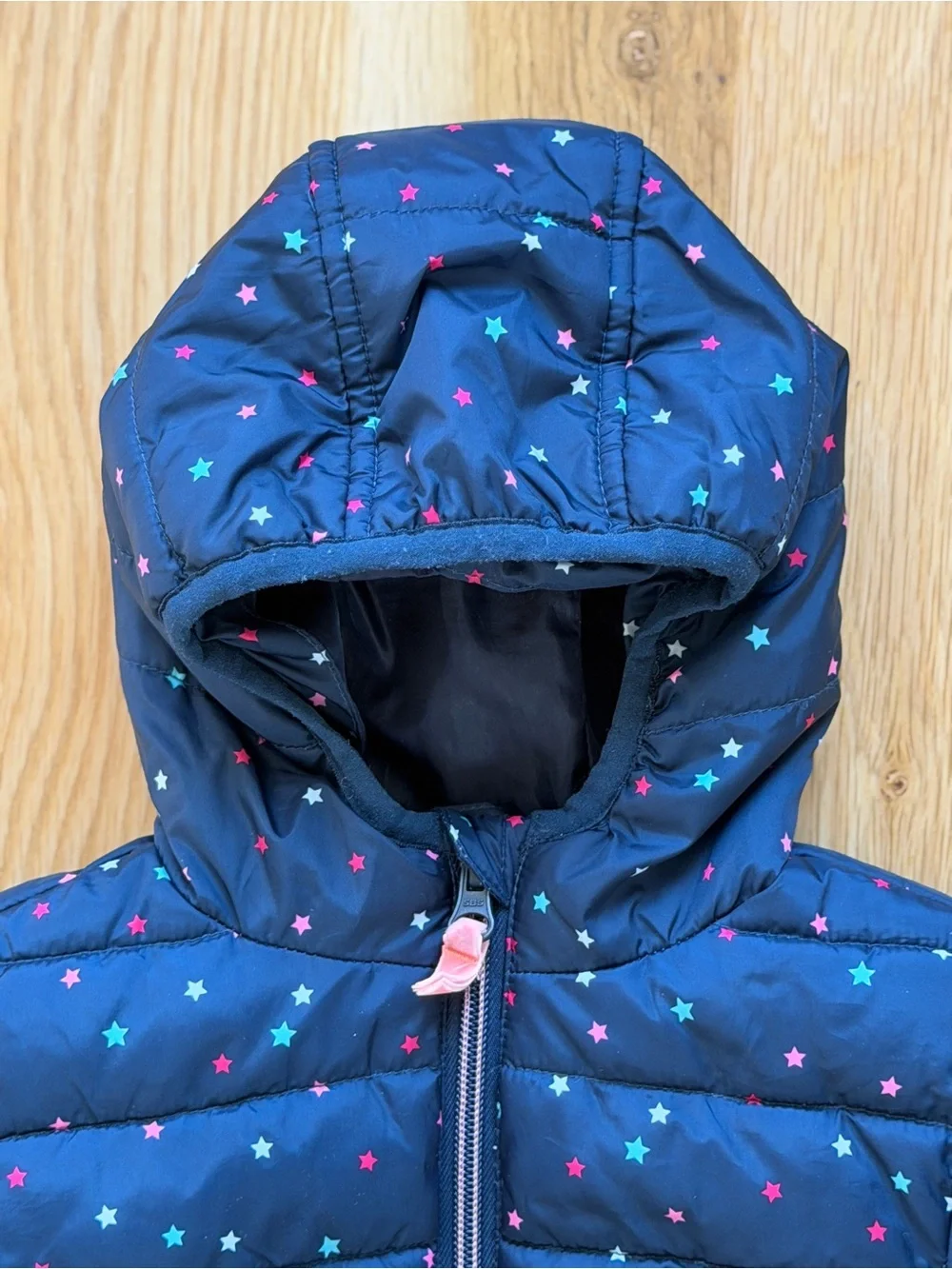 Rokka & Rolla Navy Star-Print Puffer Jacket - 18-24 Months